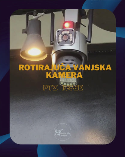 Rotirajuća vanjska PTZ ICSEE kamera sa dvije glave